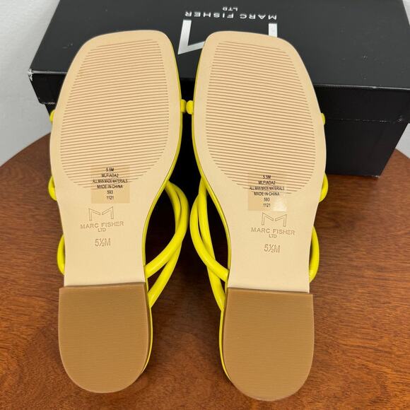 New Marc Fisher LTD Fiada Sandal in Yellow Women's Size 5.5 - Picture 6 of 8
